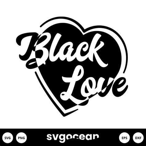 Black Love Svg Vector For Instant Download Svg Ocean — Svgocean