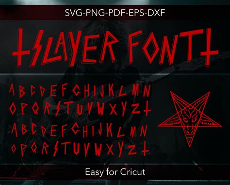 Rock Font Svg Metal Rock Font Svg Slayer Shirt Svg Slayer Font