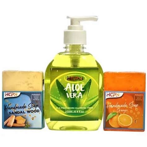 Hcpn Herbal Soap And Aloe Vera Hand Wash Set Packaging Size Box