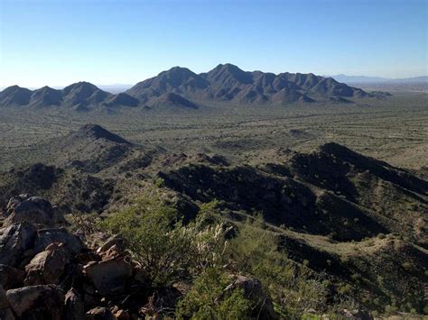 San Tan Mountain High Point as seen from Goldmine Saddle : Photos ...