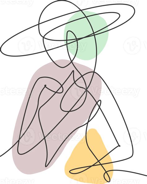 One Single Line Drawing Of Minimalist Beauty Abstract Body Woman Face