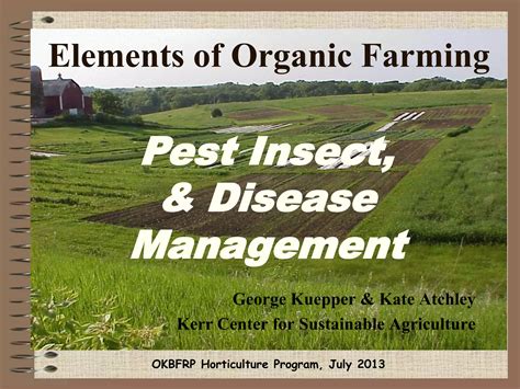 Elements Of Organic Farming Pest Insect And Disease Management Ppt