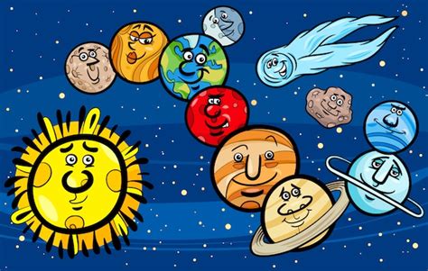 Premium Vector | Set of cartoon space planets. сollection of cute ...