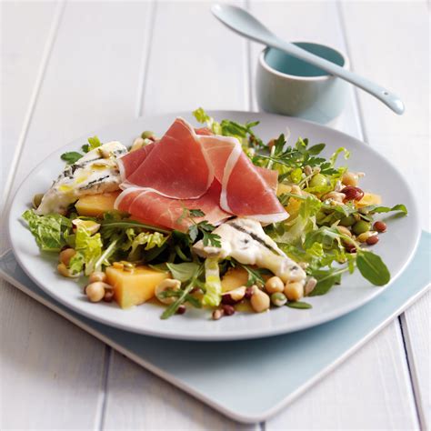 Parma Ham Melon Gorgonzola And Sprouting Seeds Salad