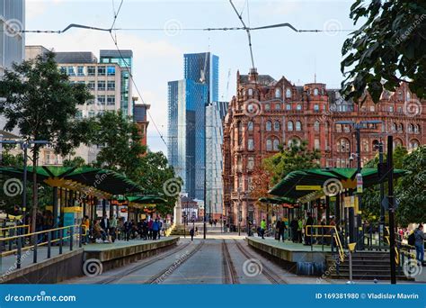 St Peter`s Square Tram Stop, Manchester, UK Editorial Image - Image of transit, train: 169381980