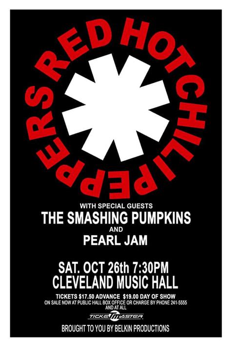 Red Hot Chili Peppers Smashing Pumpkins Pearl Jam Cleveland