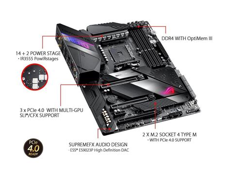 Refurbished Asus Rog Crosshair Viii Herowi Fi Amd Socket X570 Am4 Atx M2 Desktop Motherboard