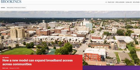 Brookings How A New Model Can Expand Broadband Access Across