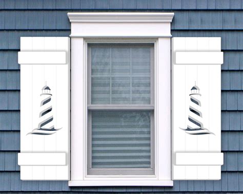 Lighthouse Window Shutters, Durable Decorative and Desirable, PVC