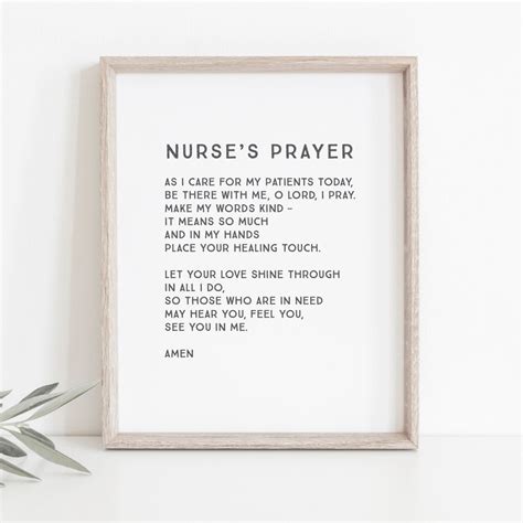 Nurse's Prayer Nurse Prayer Nurse Prayer Printable - Etsy