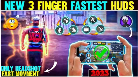 New 3 Finger Custom Hud Free Fire Headshot Movment Best 3 Finger