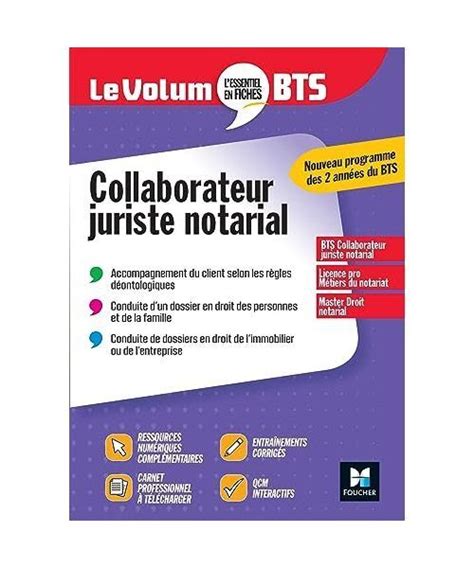 Le Volum BTS Collaborateur juriste notarial Bouzouina Adel Méhat