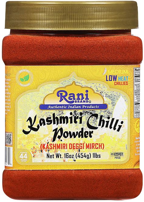 Rani Kashmiri Chilli Powder Low Heat 16oz Vegan Kosher Gluten