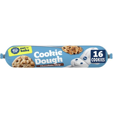 Pillsbury Eat or Bake Refrigerated Cookie Dough, Chocolate Chip, 16.5 ...