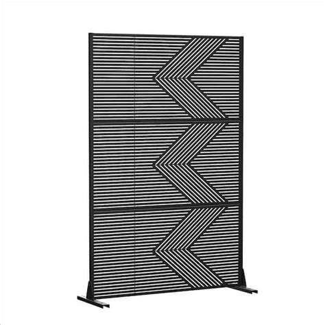 Fency Cedric 72 In Galvanized Steel Garden Fence Outdoor Privacy Screen Garden Screen Panels Hd