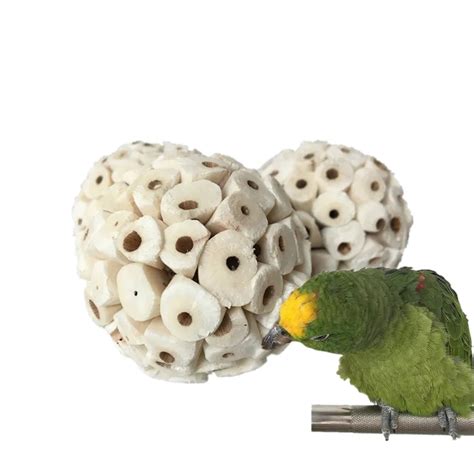 Pieces Bird Toys Natural Sola Balls Soft Chew Shred Foraging Toy For