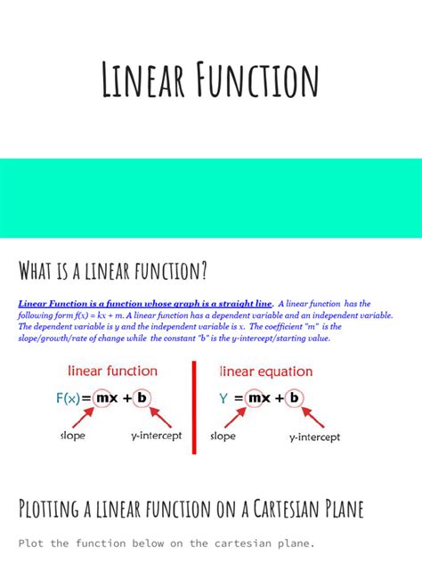 Linear Function | PDF