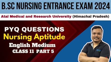 L B Sc Nursing Entrance Exam Nursing Aptitude Previous Year