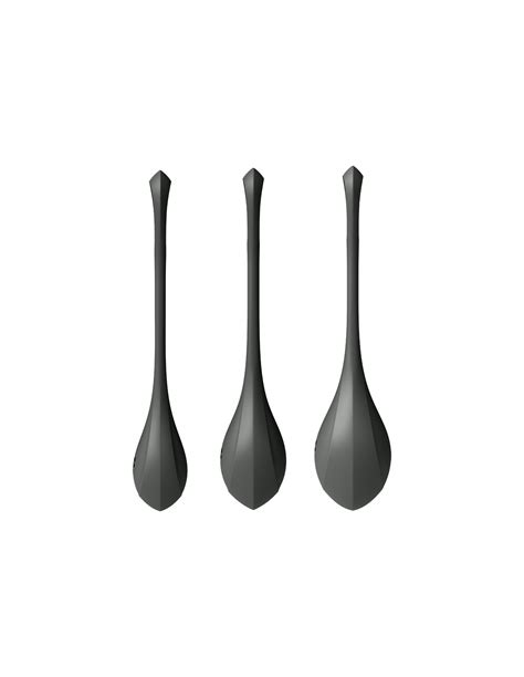 Set De 3 Boules De Geisha Noir Yoni Power 2 Satisfyer Boules De G