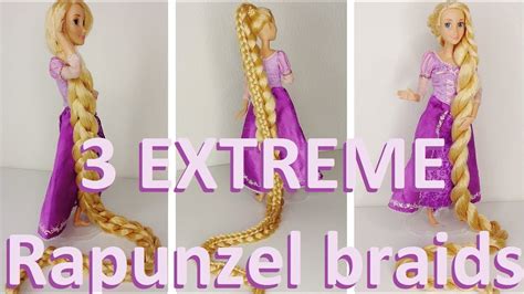 Extreme Rapunzel Braids Super Long Disney Doll Hair Reroot Youtube