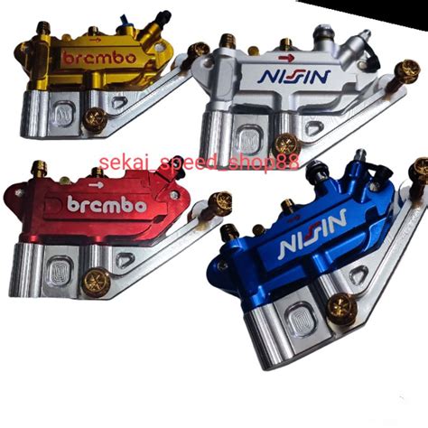 Brembo 4 Piston CNC Monoblock Caliper Package Caliper Bracket Probolt