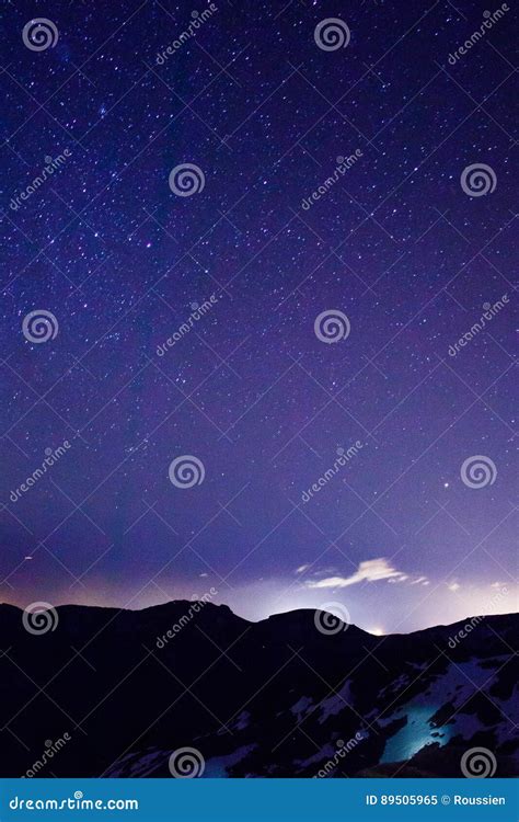 Night Sky with Stars Above Tenerife Island, Canary Islands Stock Image - Image of light, night ...