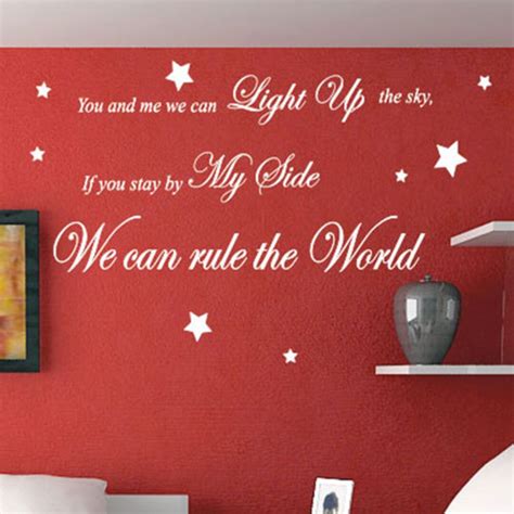 Take That Rule the World Song Lyrics Wall Quote Stickers Wall - Etsy