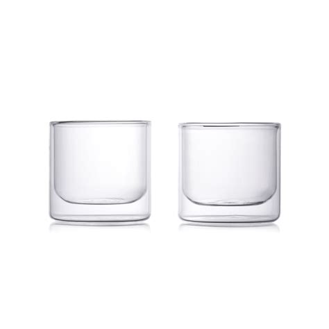 Double Wall Whiskey Glasses Set Of 2 Epare Touch Of Modern