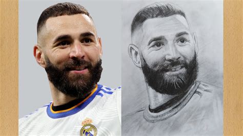 Karakalem Portre Çizimi Karim Benzema Nasıl Çizilir How To Draw