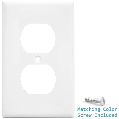 Duplex Wall Plates Kit By Enerlites 8821w Home Electrical Outlet Cover 1gang Standard Size