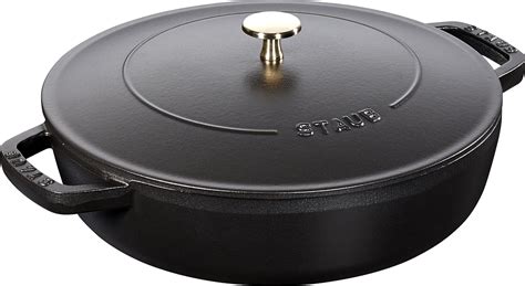 Staub 40511 4720 With Chistera 28 Cm Cast Iron Black Baking Dishes