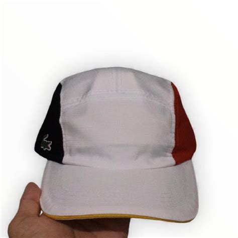 Boné Lacoste Sport Três Cores Branco Preto e Vermelho Shopee Brasil