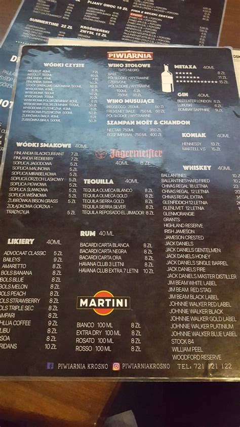 Menu At Piwiarnia Krosno Restaurant Krosno