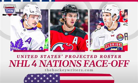 Projected USA Roster For The 2025 4 Nations Face Off Tourney The