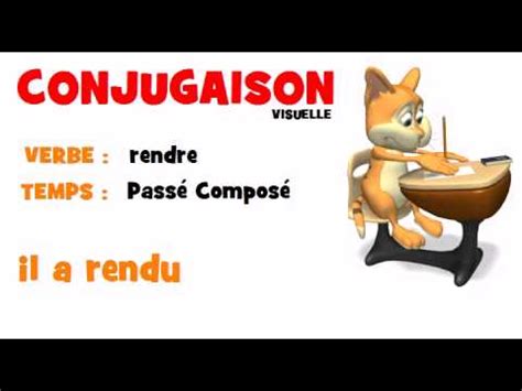 FRENCH VERB rendre Passé Composé YouTube