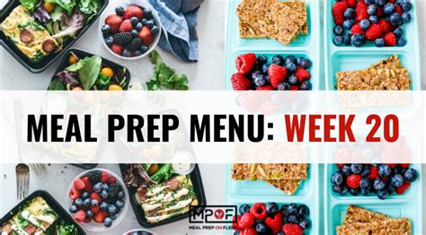 Meal Prep Menu Week 20