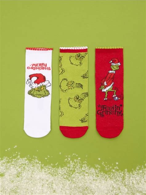 3 kojinių porų pakuotė Grinch Spalva multicolor SINSAY 846AZ MLC