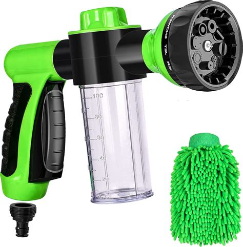 Hose Spray Nozzle High Pressure Garden Hose Nozzle 8 Way Spray Pattern