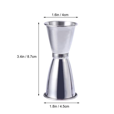 45ml Double Cocktail Jigger Stainless Steel Bar Measuring Jigger Metal Measuring Cup Ounce Cup