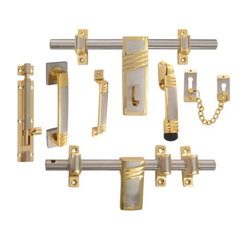 Brass Door Fitting Kit Brushed Rs 4350 Set Aimathaji Glass Plywood