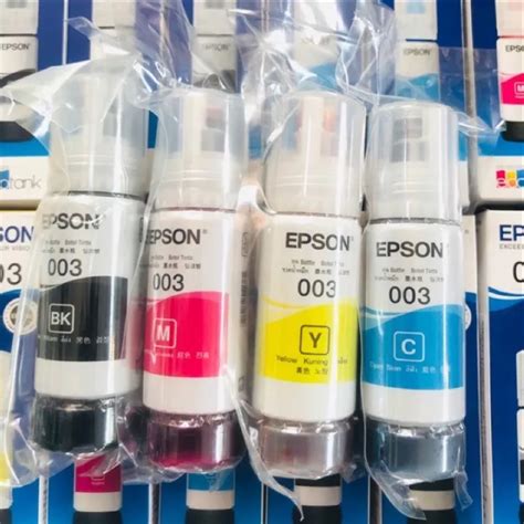 Epson 003 Original Ink Bottle Set Of 4 Colors Black Cyan Yellow