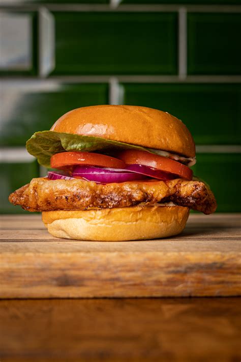 Crispy Buffalo Chicken Burger Recipe With Blue Cheese Mayo