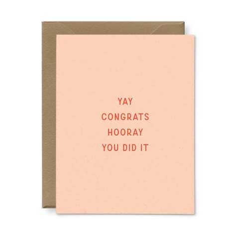 Yay Congrats Hooray Greeting Card Ruff House Print Shop