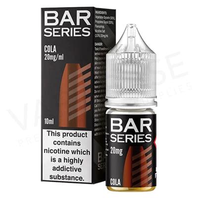 Cola Nic Salt E Liquid By Bar Series Bar Series Nic Salts Vape Base