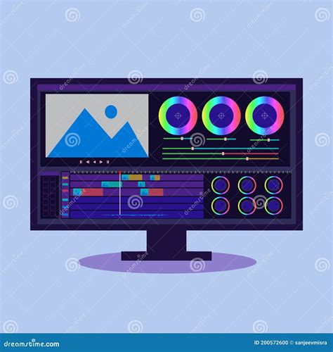 Color Grading Application Interface Monitor Digital Intermediate Icon