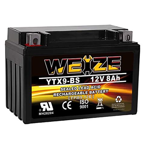 Weize Ytx9 Bs Battery Maintenance Free For Motorcycle Atv Honda Trx 400ex Sportrax Fourtrax