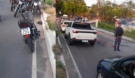 VÍDEO motociclista morre após ser arremessado durante acidente em Manaus