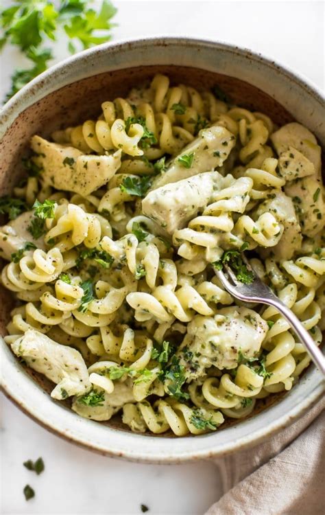 Creamy Chicken Pesto Pasta • Salt And Lavender