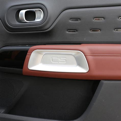 Car Inner Door Handle Storage Box Cover Interior Door Armrest Panel Trims Decoration For Citroen