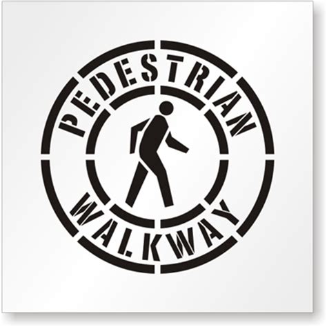 Pedestrian Walkway Stencil - Traffic Stencils, SKU - ST-0322